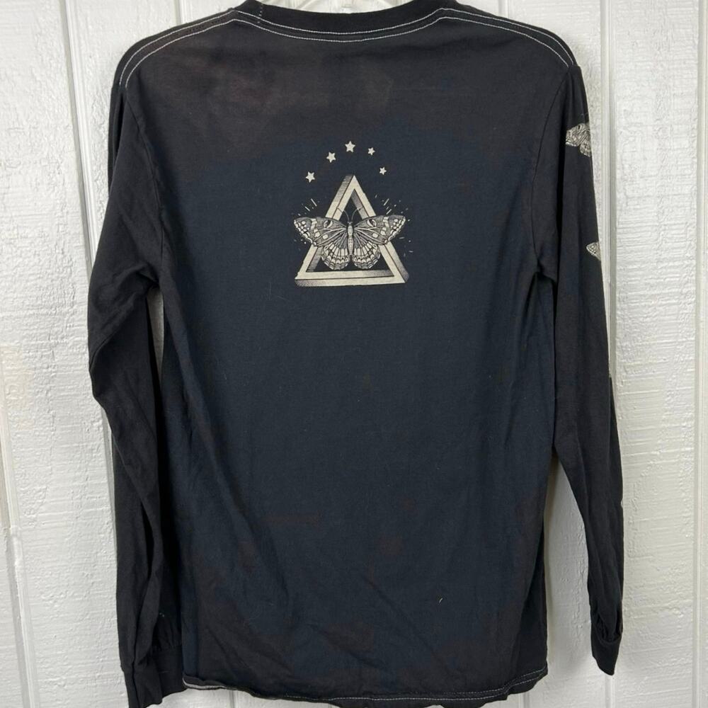 Mystic Dream Women Long Sleeve Celestial T-shirt Hippie Boho Black Size XS - Picture 4 of 4